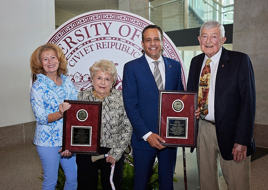 Mary and Charles Doyle Presented Award by Joe Harris