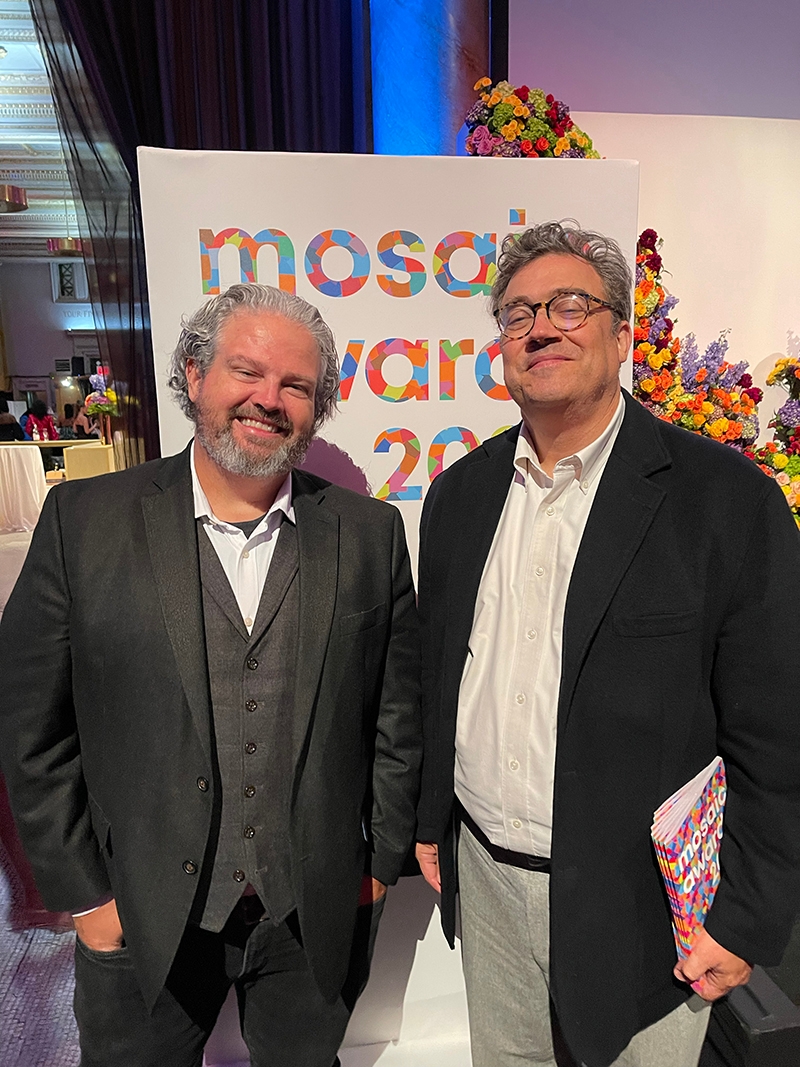 Ray Claxton and Tom Patten at Mosaic Awards.