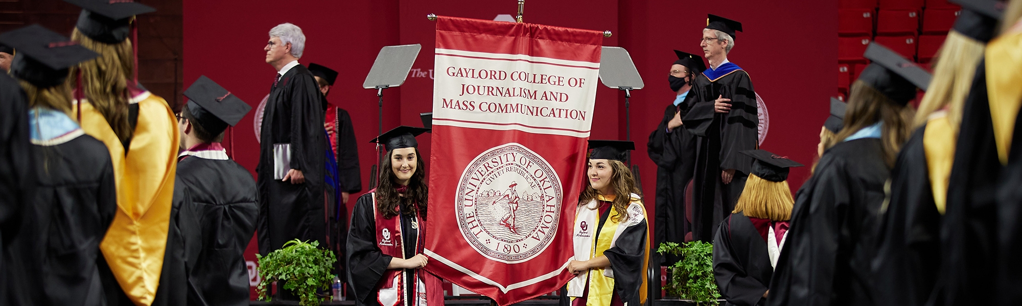 Banner carriers at convocation ceremony