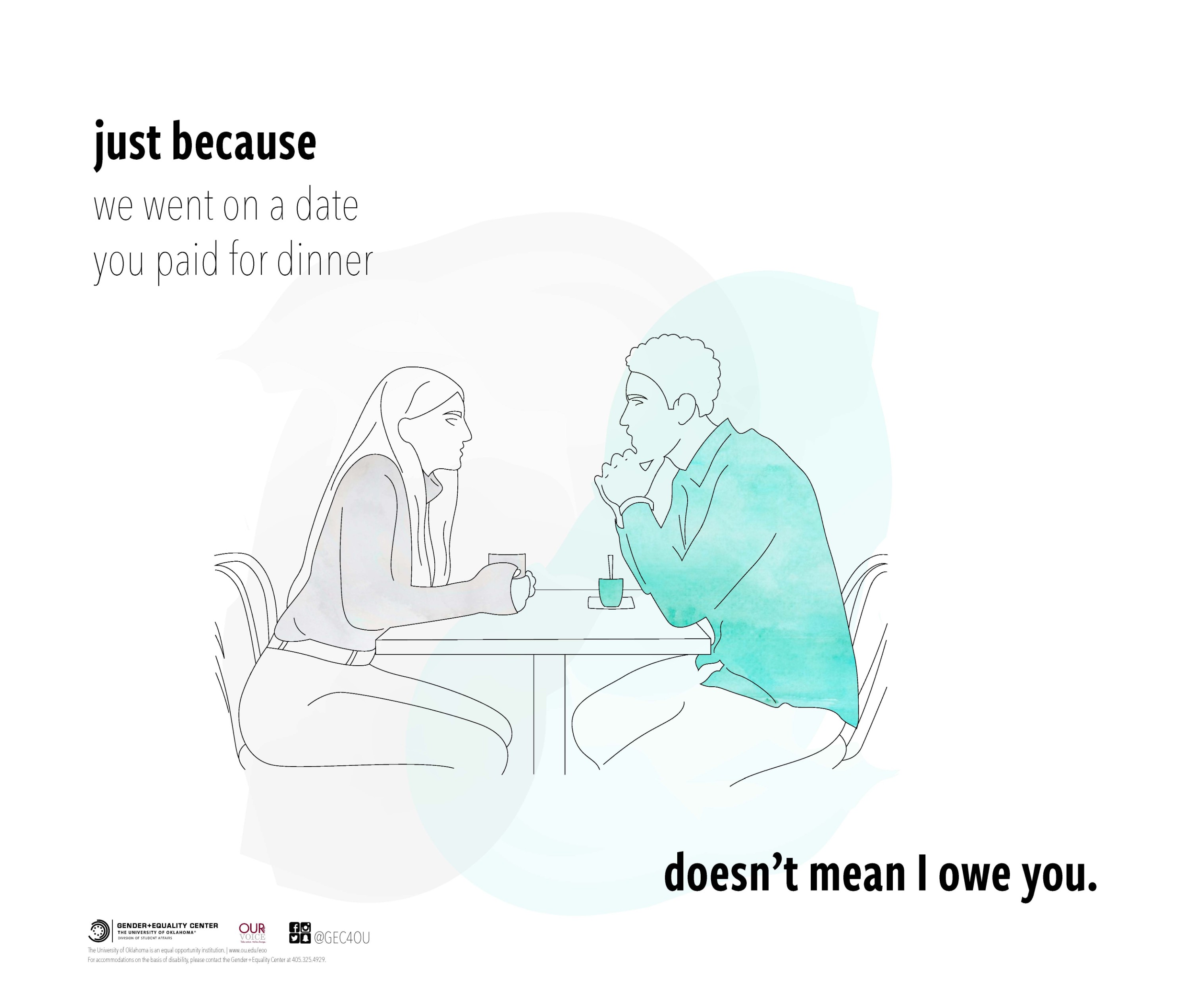 A man and a woman sitting at a table and looking at each other on a date.