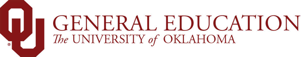 Interlocking O U, General Education, The University of Oklahoma website wordmark.