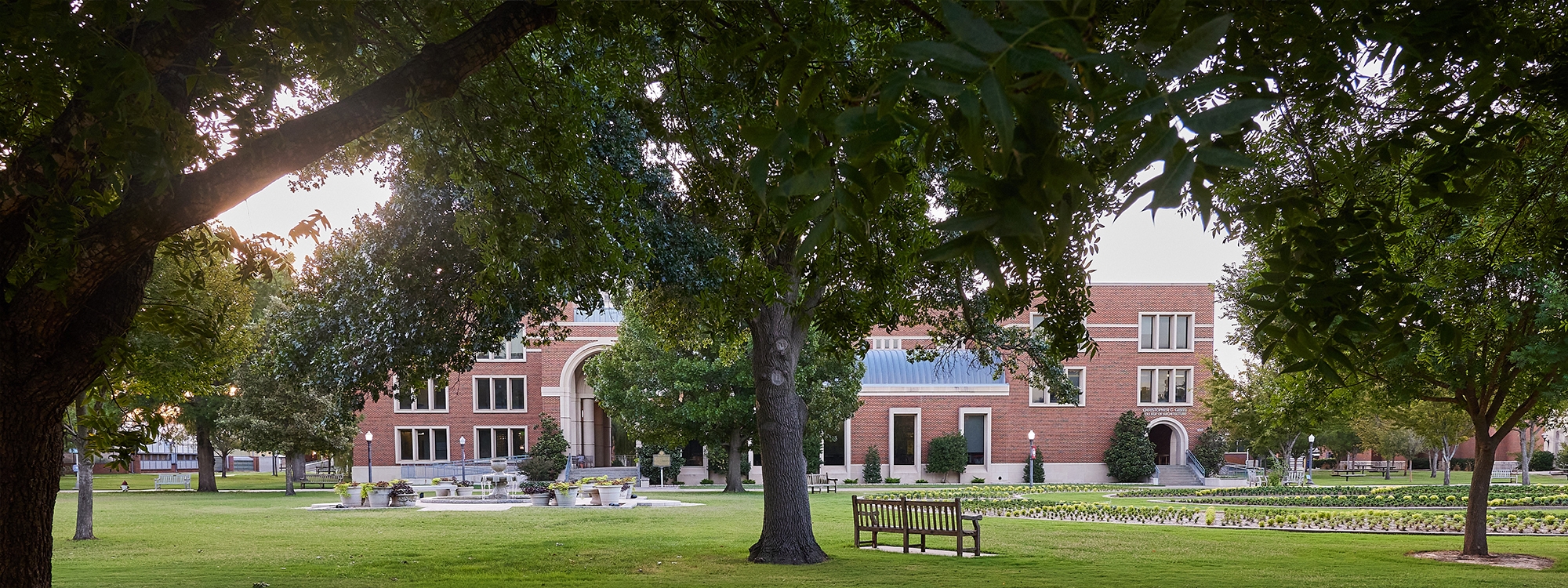 The exterior entrance of Gould Hall.