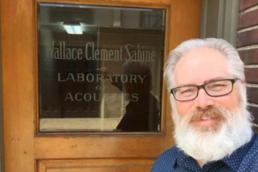 Selfie of Professor Daniel Butko who is donning a white beard and white hair