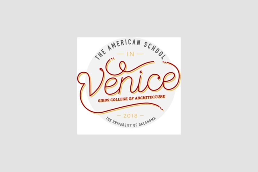 A logo for The American School in Venice exhibition by the O U Gibbs College of Architecture.