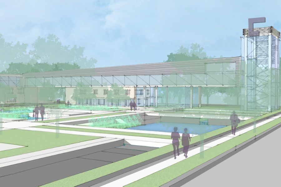 The GCA team’s rendering of “Collective” for the 2018 AIA Central States Student Design Competition.