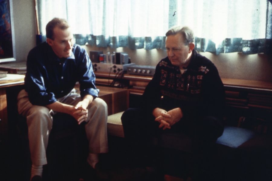 Herb Greene and Bruce Goff 1958 Price Tower studio