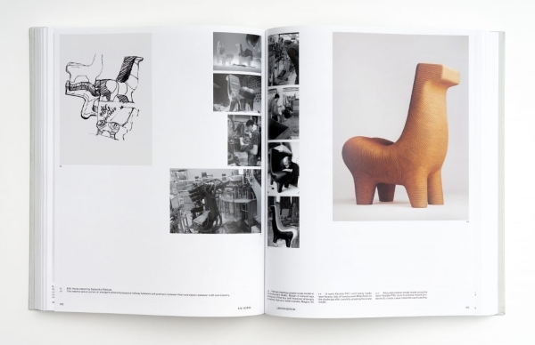 A spread from Culture of Creation, featuring a horse-like chair.