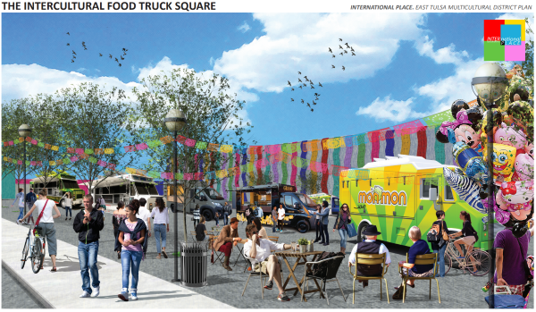 The Intercultural Food Truck Square concept by Paulina Baeza.