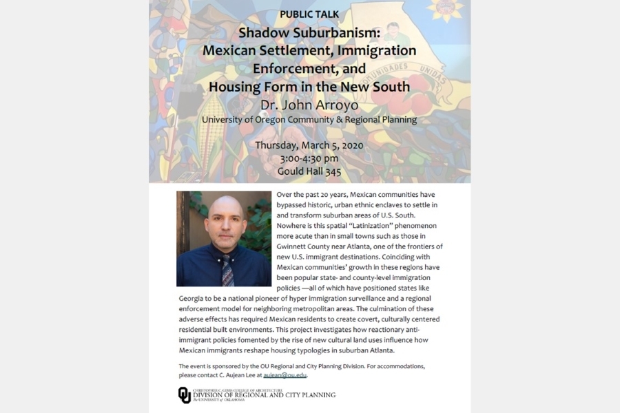 Regional and City Planning Division to Host Public Lecture on “Shadow Suburbanism”