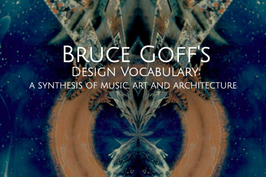 tract mirrored artwork with text Bruce Goffs Design Vocabulary title