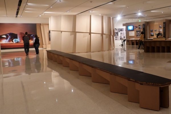 Photo of large interior exhibit with people