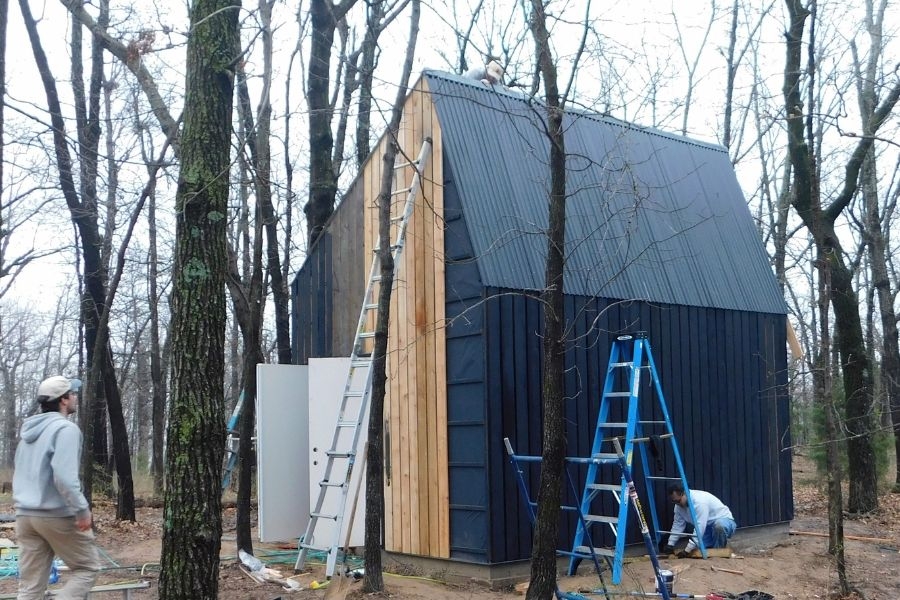 Construction of the design build project on Osage Forest of Peace Campus.