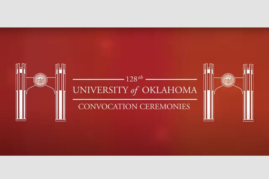 A graphic for the 128th University of Oklahoma Convocation Ceremonies.