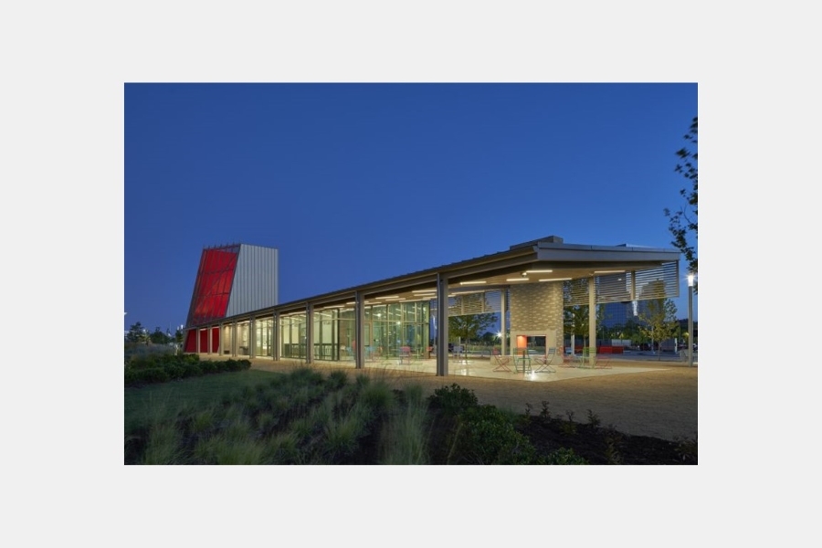 The Scissortail Park Cafe designed by B A U.