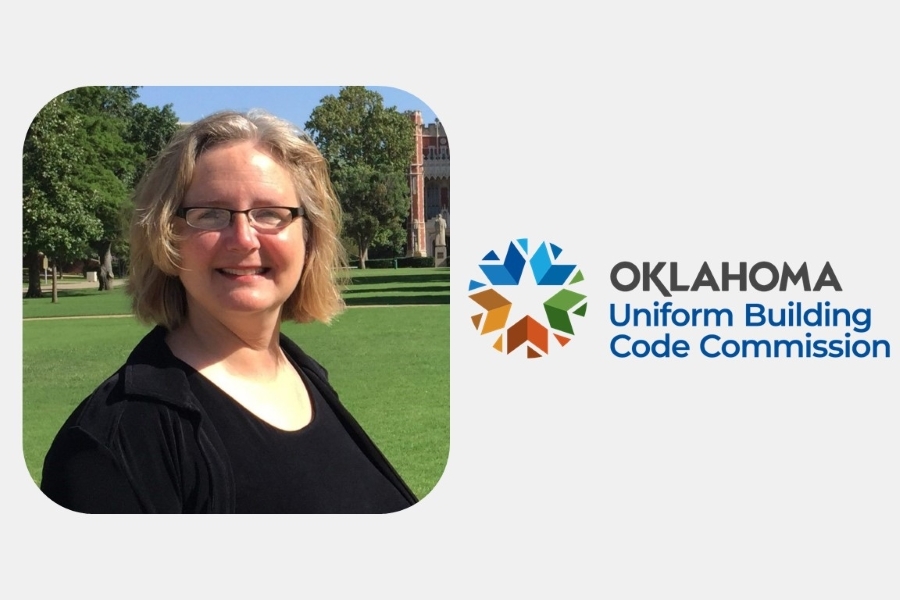 Lee Fithian and the Oklahoma Uniform Building Code Commission logo. 