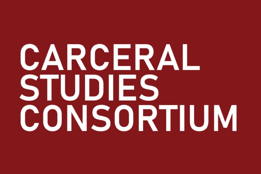 White text on a red background that reads "carceral studies consortium".