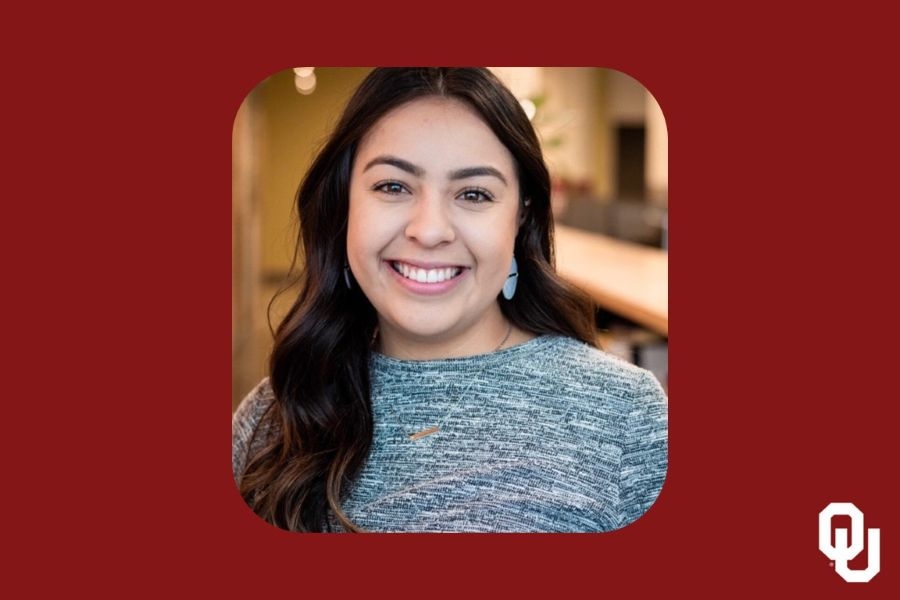 Sonia Ramirez with the O U logo.