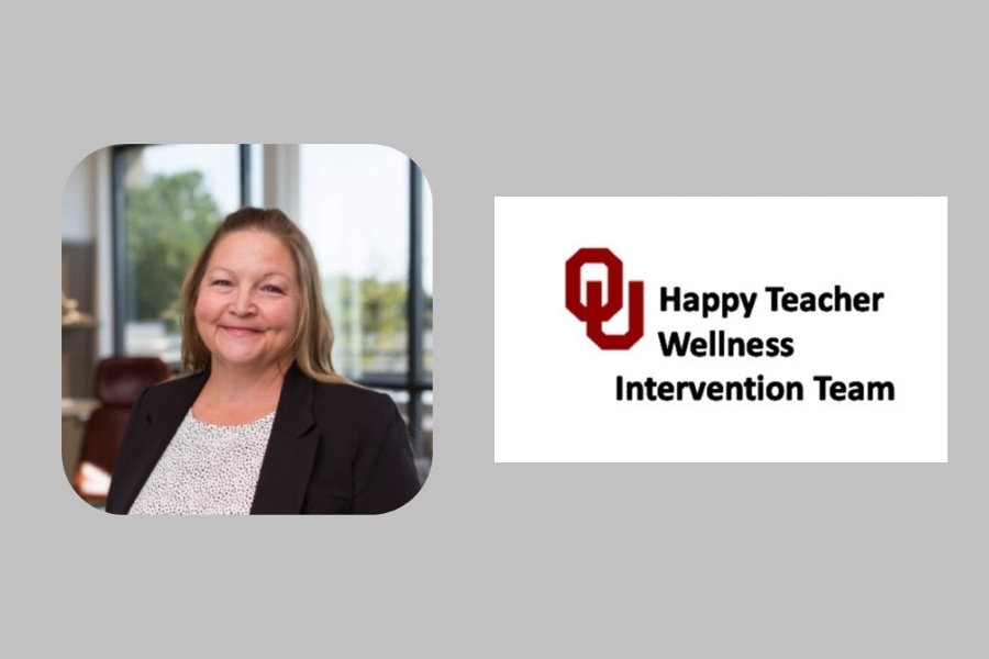 Mia Kile and the OU Happy Teacher Wellness Intervention Team logo.