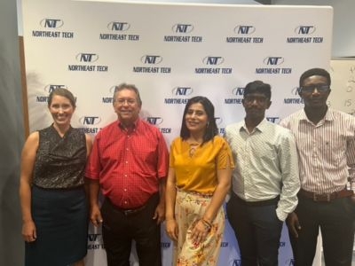 Focus group representatives stand together at Northeast Technology Center in Claremore, Oklahoma.