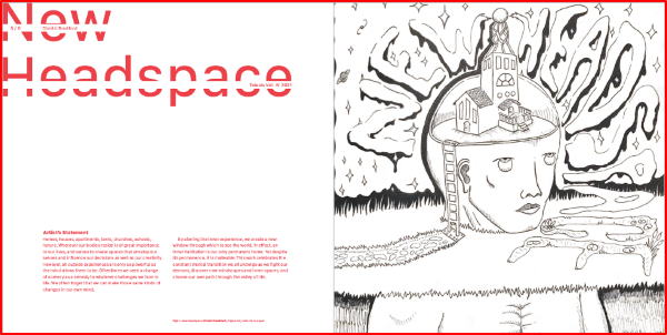 A drawing titled "New Headspace" with comments from the creator.