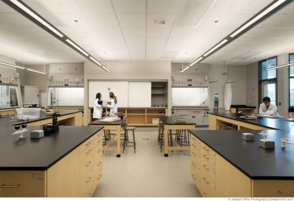 A laboratory work space.