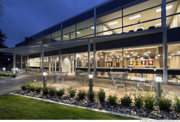 The exterior of the R T Williams Student Library at S N U.