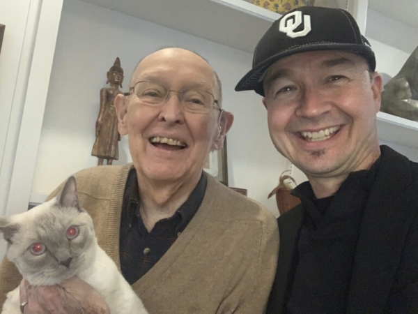 Ralph Ochsner and Hans Butzer, Dean of Gibbs College.