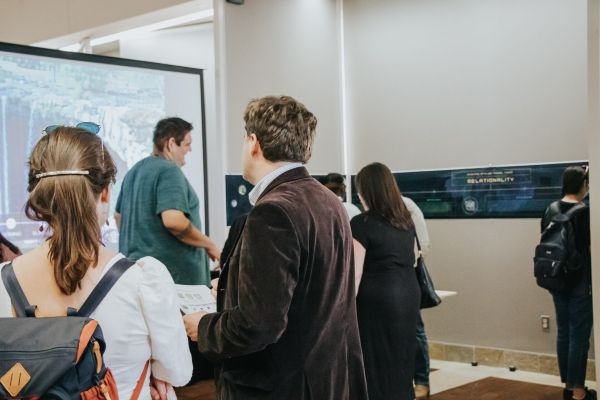 Guests at the exhibition.