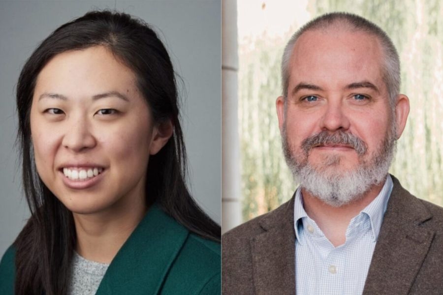 Headshots of C. Aujean Lee and John Harris