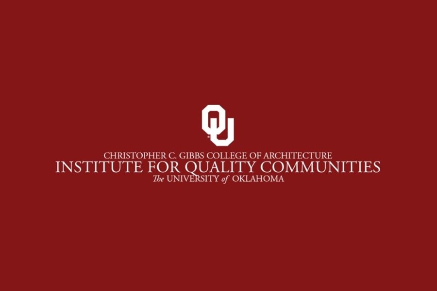 The logo for the O U Christopher C Gibbs College of Architecture Institute for Quality Communities.