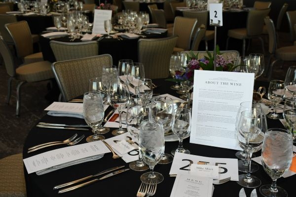 A place setting at the dinner.