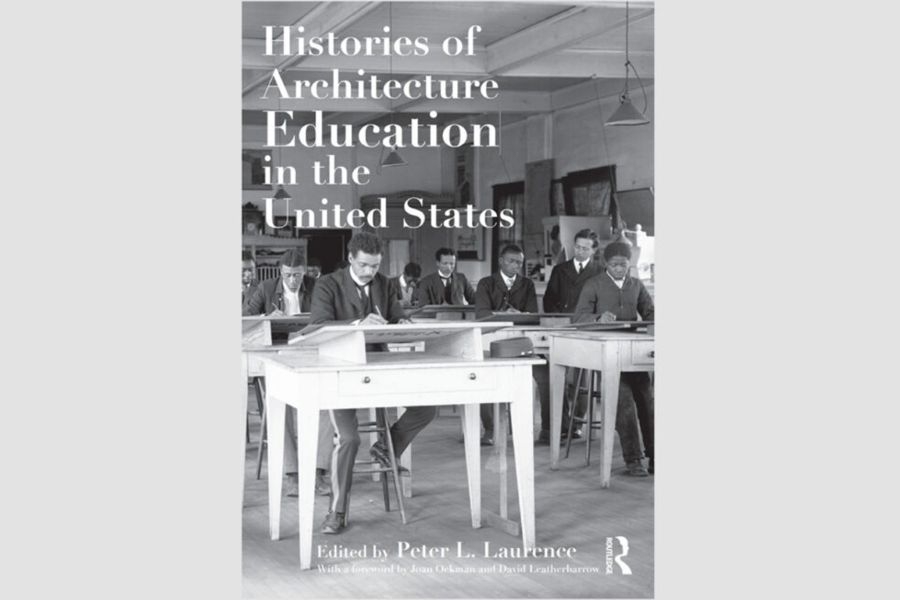 The cover of Histories of Architecture Education in the United States featuring students at desks.