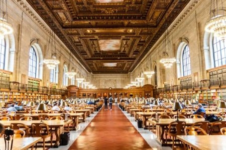 Interior of the New York Public Library.