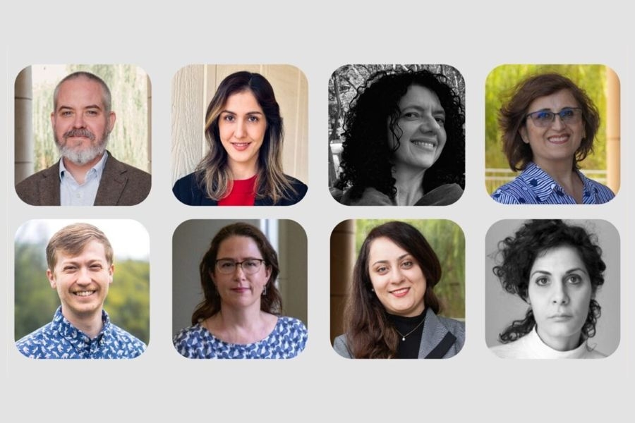 John Harris, Ladan Mozaffarian, Tamar Zinguer, Shideh Shadravan, Christopher Loofs, Amber Brown, Negar Matin and Tiziana Proietti.