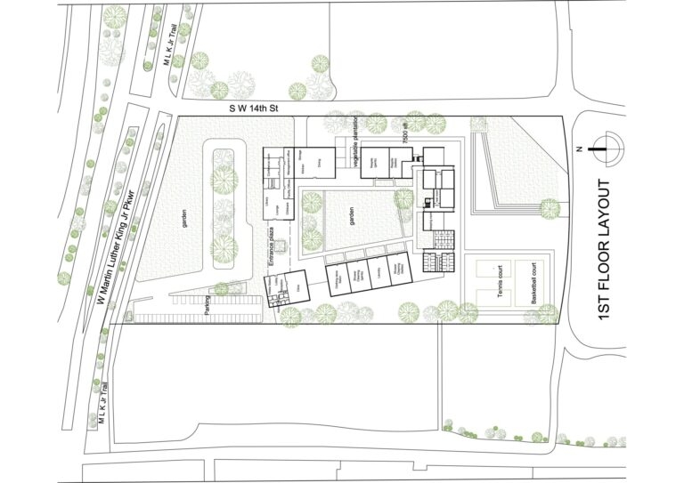 Site plan for the New Beginnings Center.