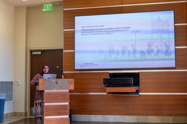 Salma Akter introducing her project.