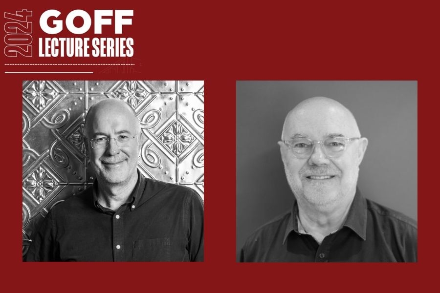 Carey Lyon and Ian McDougall with the text "2024 Goff Lecture Series".