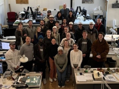 Students at the office of Tod Williams Billie Tsien Architects