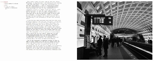 A page from Telesis with a photo of a metro station. 