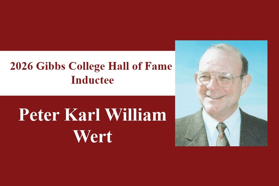 Peter Karl William Wert with the text "Gibbs College of Architecture Hall of Fame Class of 2025 Inductee".