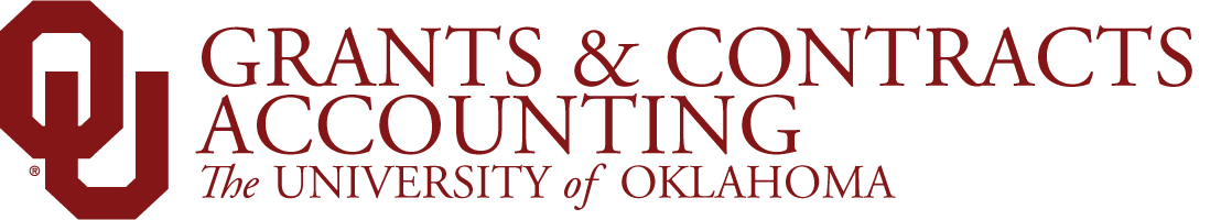 Interlocking O U, Grants & Contracts Accounting, The University of Oklahoma website wordmark.