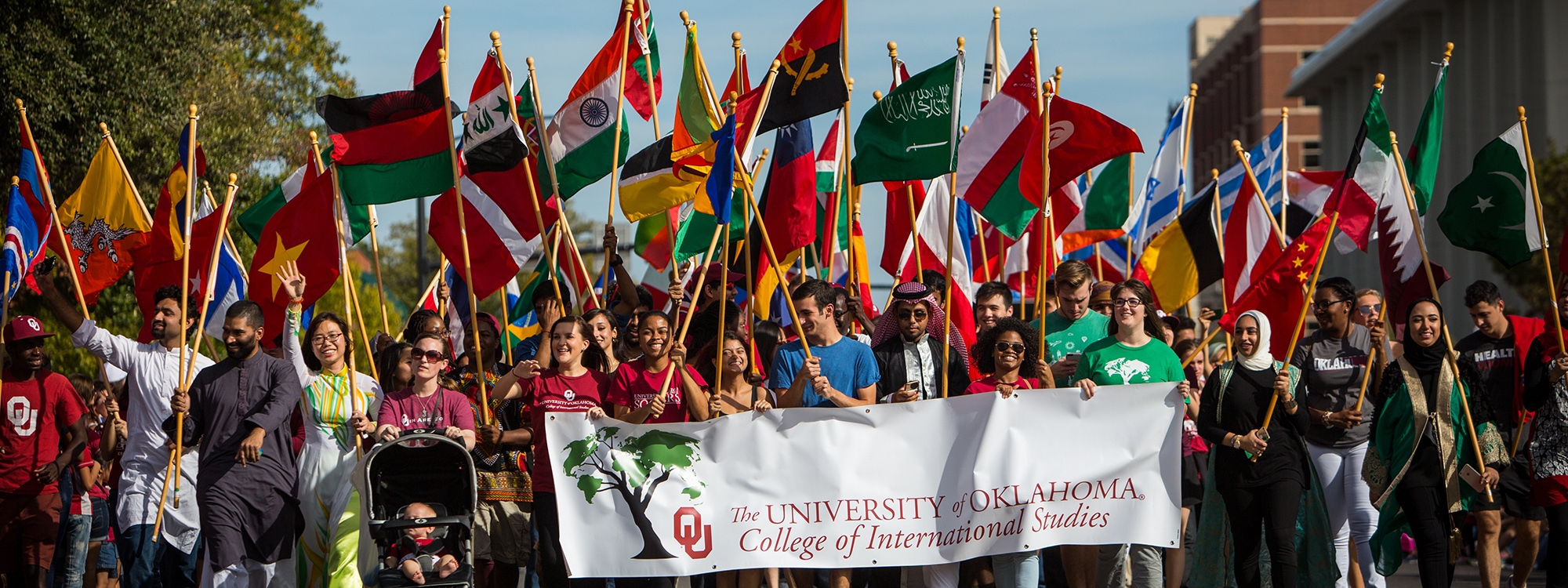 College of International students during Homecoming Parade