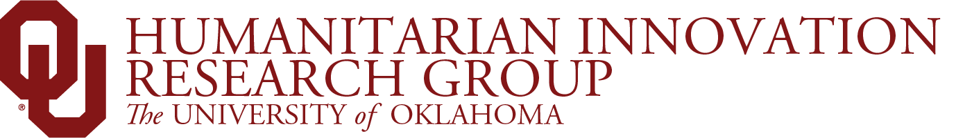 Interlocking OU, Humanitarian Innovation Research Group, The University of Oklahoma website wordmark.
