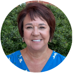 Headshot of a female avatar with a blank face