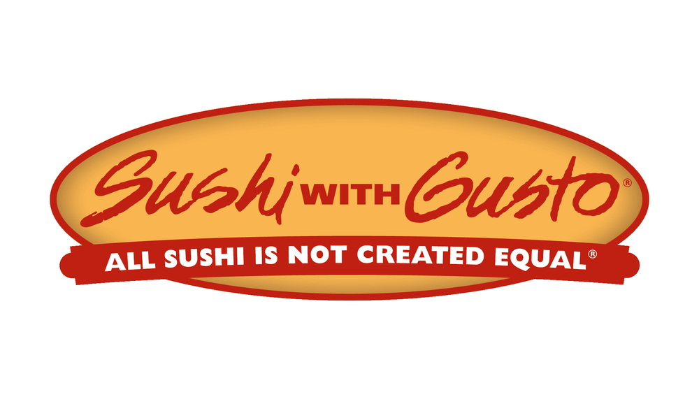 Sushi with Gusto, All sushi is not created equal logo