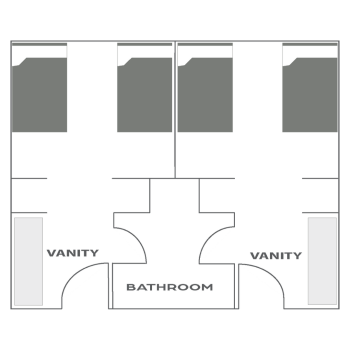 McCasland Hall 2 Bedroom Floor Plan