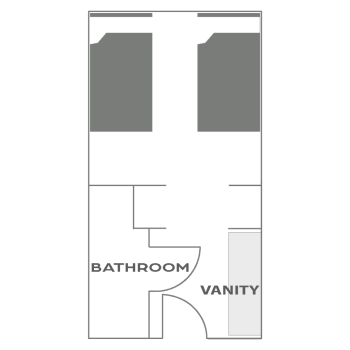 McCasland Hall 1 Bedroom Suite Floor Plan 