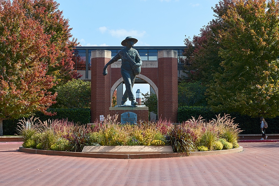 The Seed Sower statue on the OU Health Campus.
