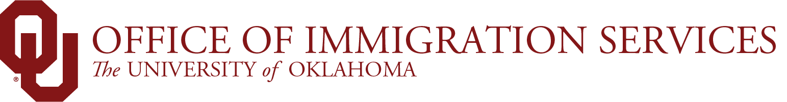 Interlocking OU, Office of Immigration Services, The University of Oklahoma website wordmark.