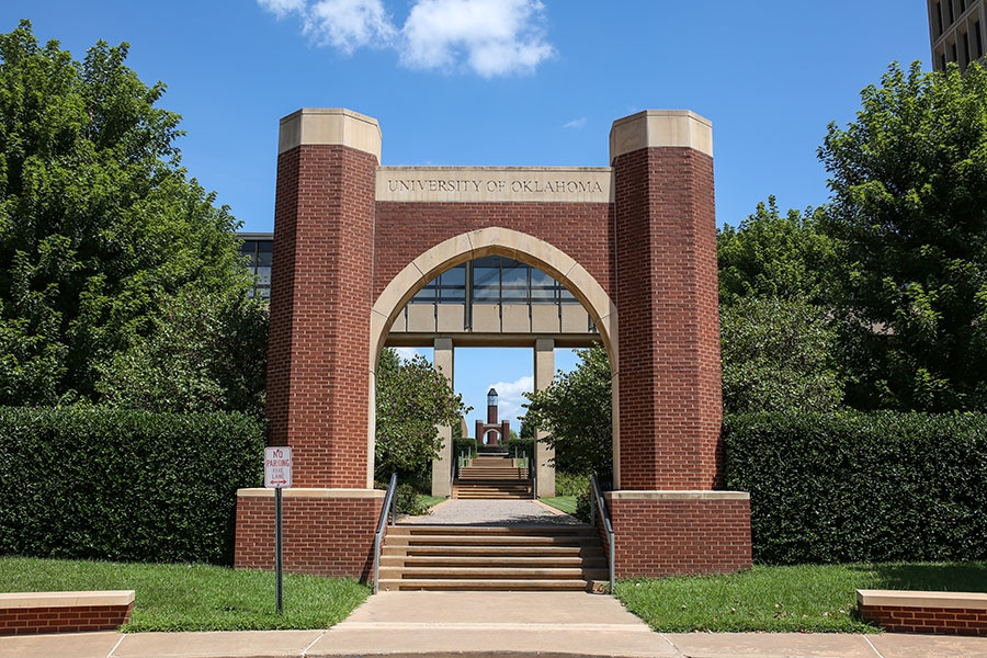 The Thelma Gaylord Arches on the OUHSC campus